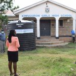 distribution of covid 19 handwashing tanks to kimngorom girls high school in baringo county in mid 2020