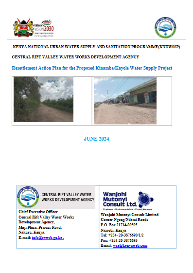 rap proposed kinamba kayole wsp website disclosure