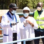 water cs sicily kariuki accompanied by watere cas dr. andrew tuimur shown around chemususu water treatment plan by ceo eng. hosea wondet in mid 2021