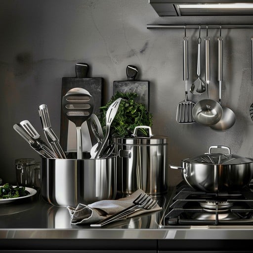 modern kitchen tools stockcake